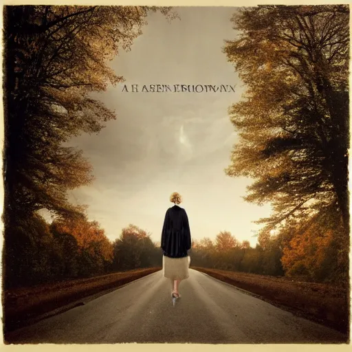 Prompt: a woman standing in the middle of a road, an album cover by Gregory Crewdson and Yoann Lossel, trending on deviantart, environmental art, creative commons attribution, photo, demonic photograph