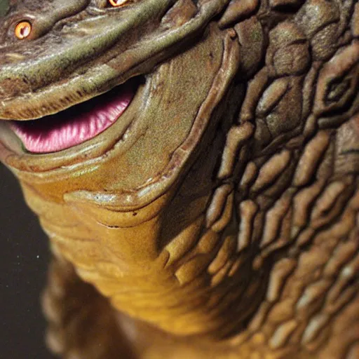 Image similar to detailed bust portrait of a noble fantasy humanoid moray eel warrior. bestiary illustration