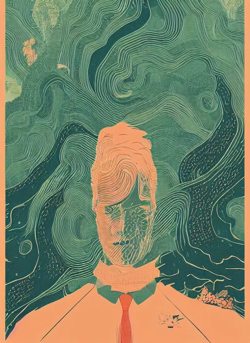 Image similar to twin peaks movie poster art by victo ngai