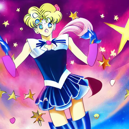 Prompt: sailor moon by peter zumthon