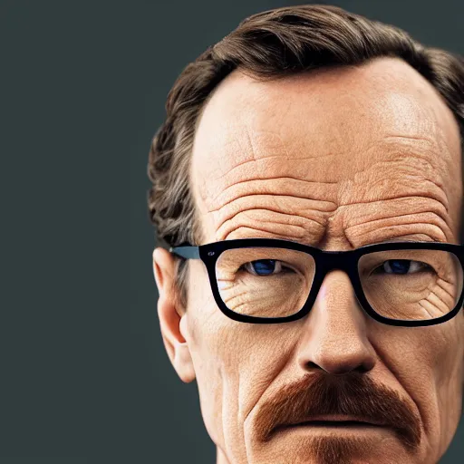 Prompt: Mugshot Portrait of Bryan Cranston with glasses and no beard, dressed as Hal Wilkerson, real life, hyperrealistic, ultra realistic, realistic, highly detailed, epic, HD quality, 8k resolution, body and headshot, film still, front facing, front view, headshot and bodyshot, detailed face, very detailed face