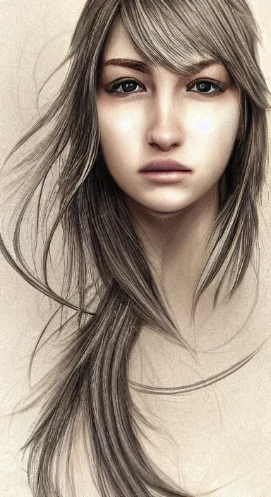 Image similar to highly detailed realistic portrait of a beautiful female character designs