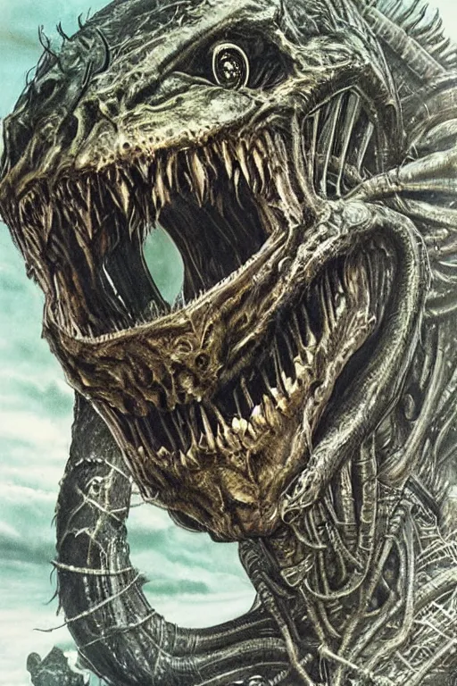 Prompt: a scary sea monster with the face of elon musk, photorealistic, cinematic lighting, highly detailed, very intricate, by hr giger