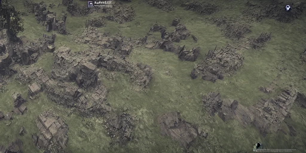 Image similar to grimdark aerial map of the trenches, unreal engine, 8 k, ultra realistic, ultra detail