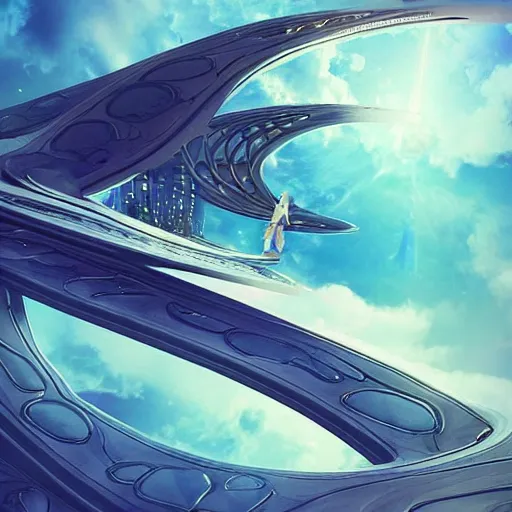 Prompt: “futuristic fantasy dreamworld in the clouds, art station, award winning”