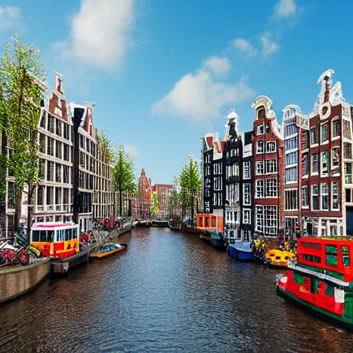 Prompt: lego amsterdam