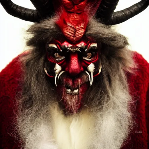 Image similar to portrait photography of krampus, by Annie Leibovitz, fujifilm x100v, s1.4, 8k, high quality