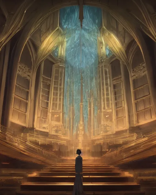 Prompt: pipe organ ghost, scenic full shot, ambient lighting, detailed face, by makoto shinkai, stanley artgerm lau, wlop, rossdraws, no people