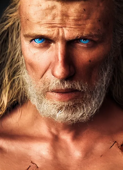 Image similar to closeup portrait of Valiant Thor, depth of field, zeiss lens, detailed, symmetrical, centered, fashion photoshoot, by Annie Leibovitz and Steve McCurry, David Lazar, Jimmy Nelsson, Breathtaking, 8k resolution, extremely detailed, beautiful, establishing shot, artistic, hyperrealistic, beautiful face, octane render