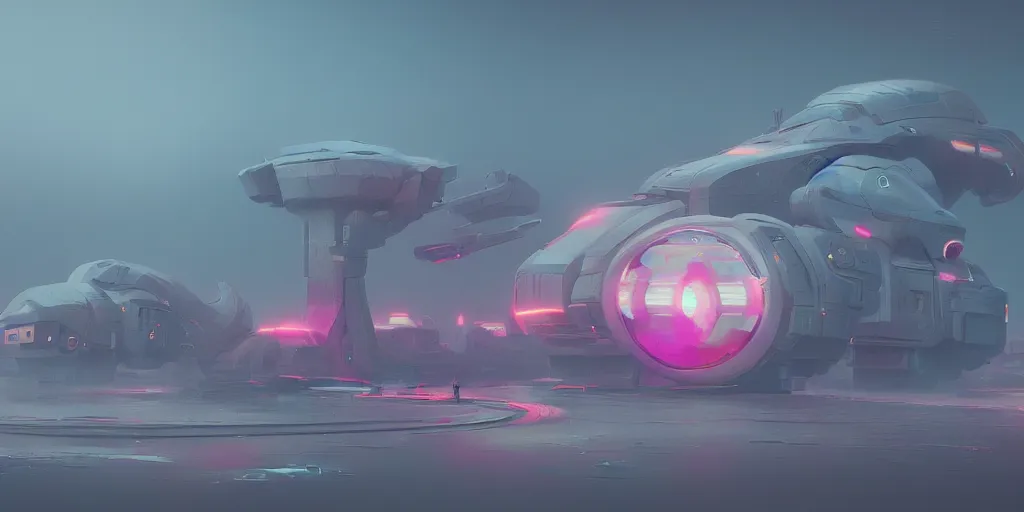 Image similar to Hard Surface Shape Form Exploration, Detailed, artstation, 8k, sci-fi, pastel colors, props, panel, concept, simon stalenhag