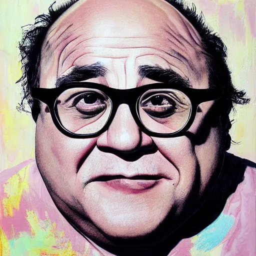 Prompt: Danny Devito painting by James Jean