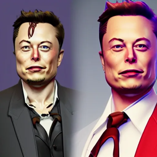 Image similar to Elon Musk as a fortnite skin,