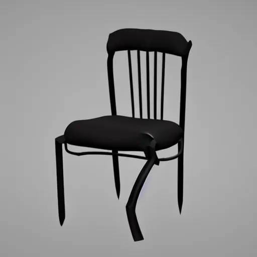 Image similar to 3 d render of a chair made out of bones