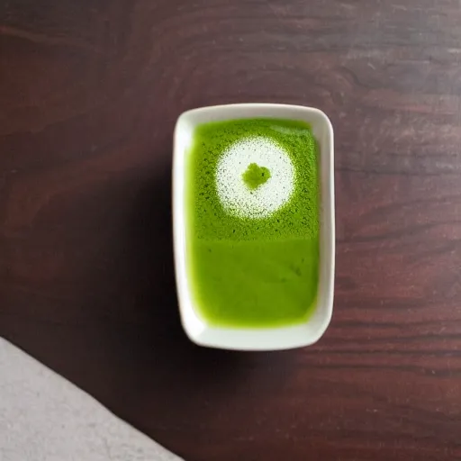 Prompt: photo of a cup of matcha tea