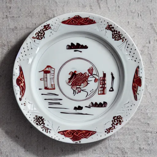 Image similar to gal godot china plate