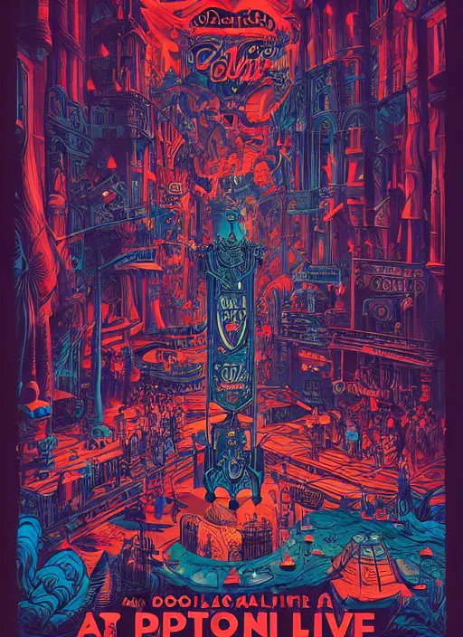 Prompt: a photorealistic dramatic hyperrealistic stylish graphic color poster illustration of the cult live in rio by joe fenton, dan mumford, color concert poster art design, beautiful dynamic dramatic dark moody lighting, shadows, cinematic atmosphere, octane render, 8 k