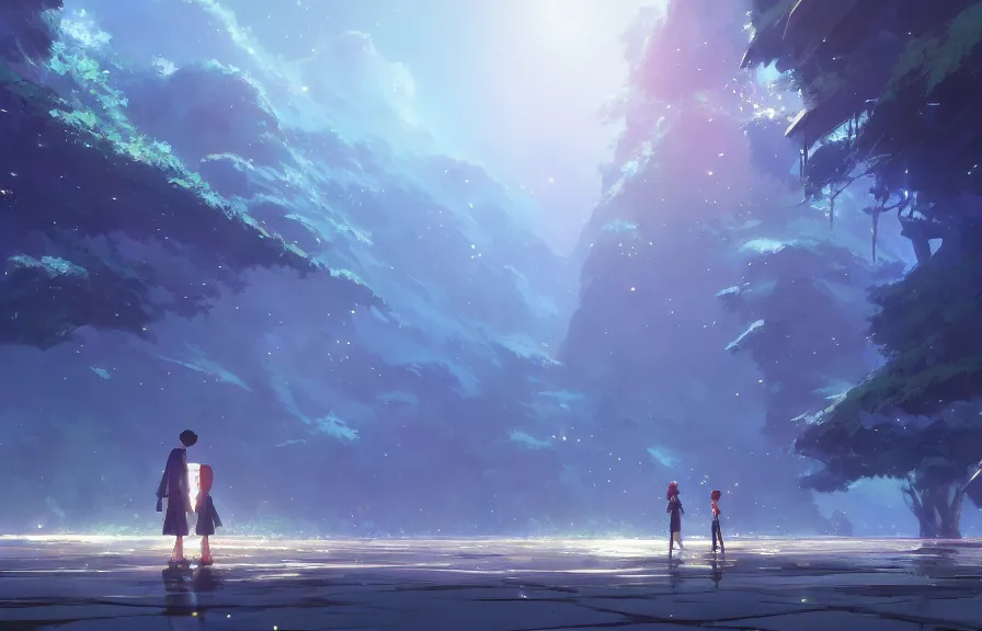 Image similar to makoto shinkai concept art of the spork polyp dimension, key visual, ambient lighting, highly detailed, digital painting, artstation, concept art, sharp focus, by makoto shinkai and akihiko yoshida and hidari and wlop and greg rutkowski