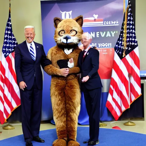 Prompt: joe biden meets furries