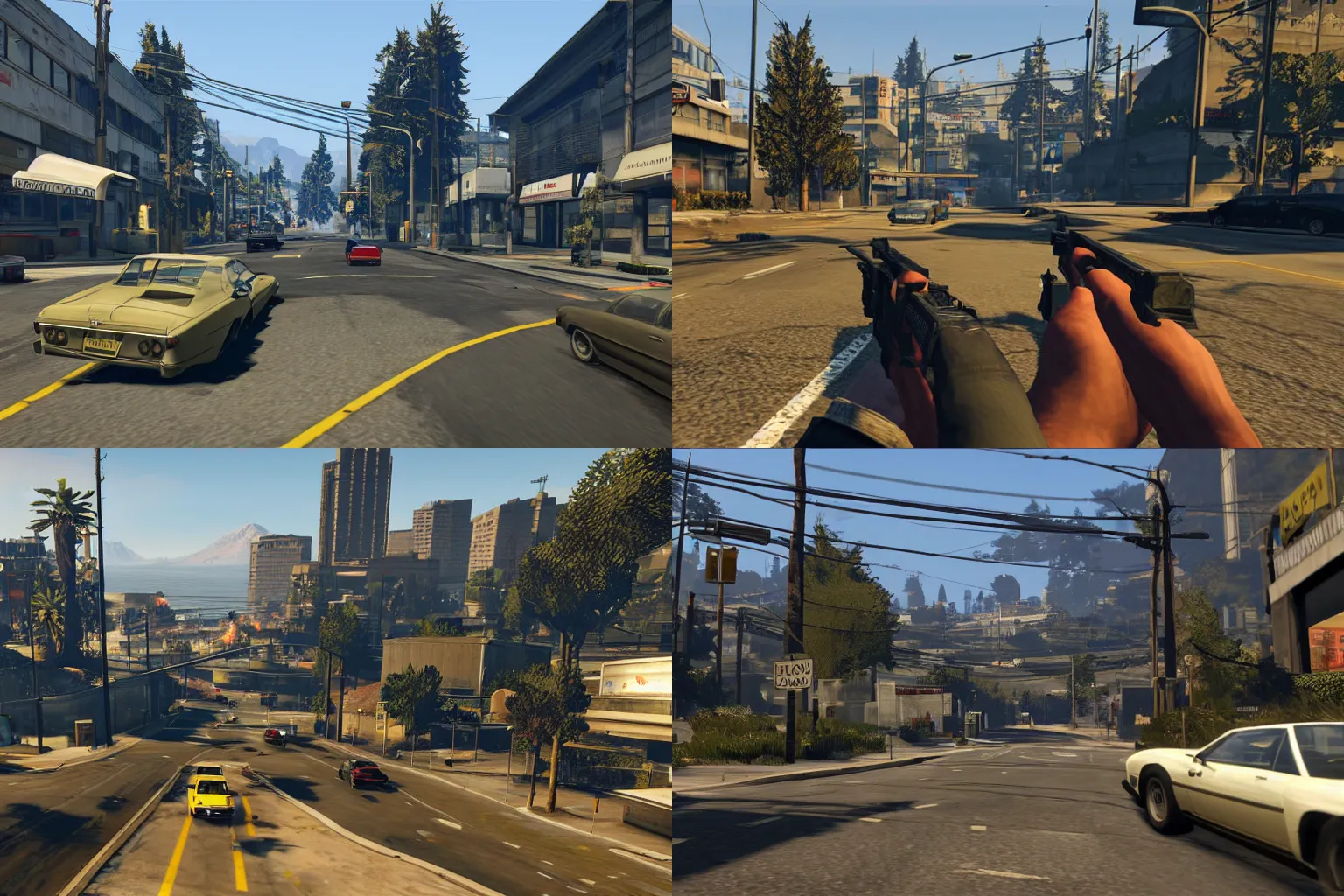 Prompt: gameplay footage of GTA 5 but your in Seattle