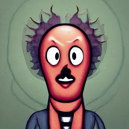 Image similar to “ a funny and strange character in the style of adult swim ”