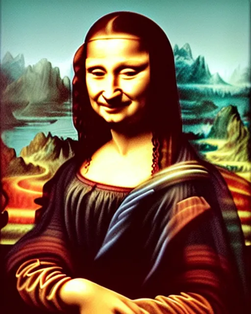 Image similar to paul chuckle as the mona lisa