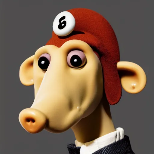 Prompt: photo portrait of wallace from wallace and gromit in real life, in the real world, realistic, hyperrealistic, 8 k resolution, hd quality, very detailed, highly detailed, intricate details, real life, real world, trending on artstation, digital art, really realistic, very realistic, headshot, head in frame, photograph, portrait, head in frame
