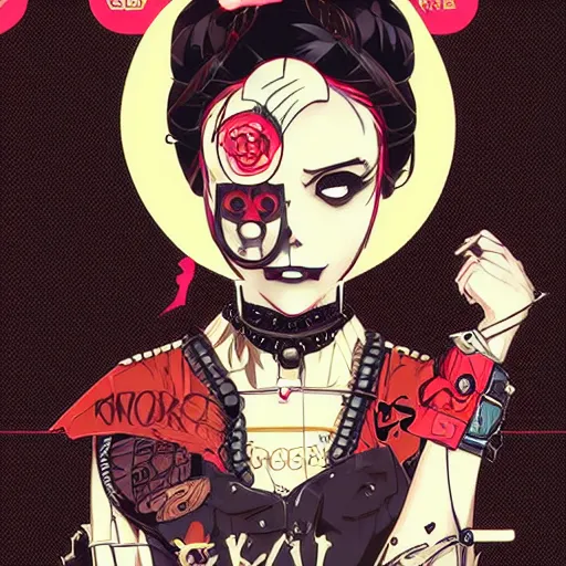 Image similar to portrait skull girl manga by anime, tom whalen, laurie greasley, jc leyendecker and greg rutkowski