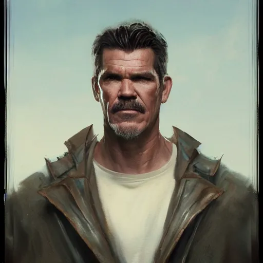 Image similar to A portrait of josh brolin, Magic the Gathering art, art by greg rutkowski, matte painting, trending on artstation