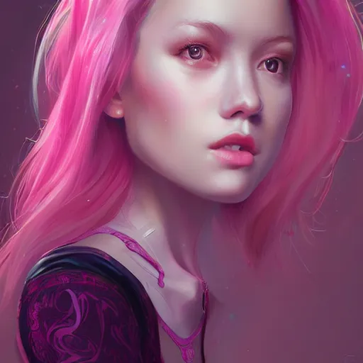 Image similar to teen girl, full body, entire body, pink hair, gorgeous, amazing, elegant, intricate, highly detailed, digital painting, artstation, concept art, sharp focus, illustration, art by Ross tran