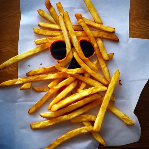 Image similar to person made out of tasty frensch fries