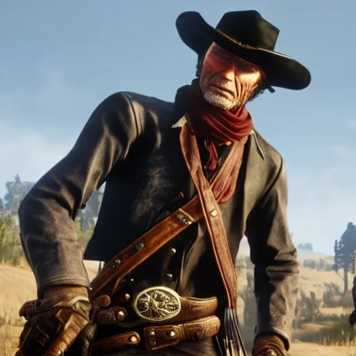 Image similar to cowboy clint eastwood in rdr 2