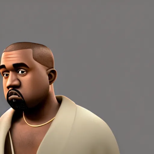 Prompt: Kanye West in a Pixar movie, 3D, 8K concept art, rendered in Renderman, detailed