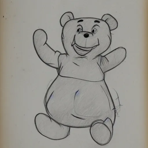 Image similar to anatomy drawing of winnie the poo