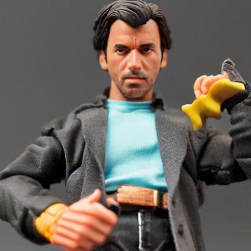 Image similar to detailed action figure toy of paul trillo