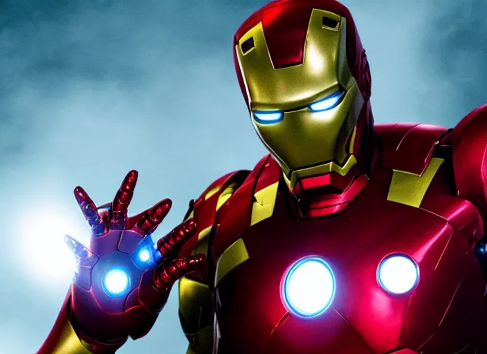 Image similar to film still of snoop dogg as iron man in new avengers film, 4k