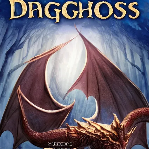 Prompt: book cover for the epic fantasy book titled echos of dragons
