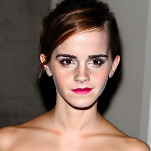 Prompt: emma watson, magic city nightclub, award winning, flash photo, paparazzi,