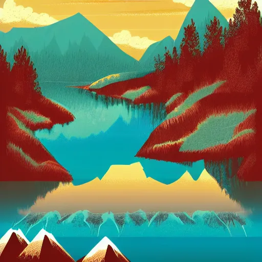 Image similar to mountain water illustration vector digital art trending on artstation h 7 6 8