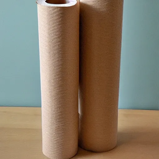 Prompt: anthropomorphic paper towel roll