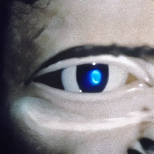 Prompt: a man with many eyes, hyperrealistm still from the movie alien, studio lighting,