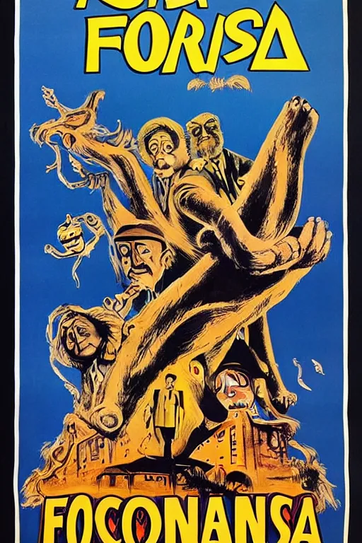 Image similar to poster for the 1 9 7 1 movie'formosa ', directed by federico fellini, starring donald sutherland and uncle aloysius, poster by ed roth and basil wolverton ), crisp