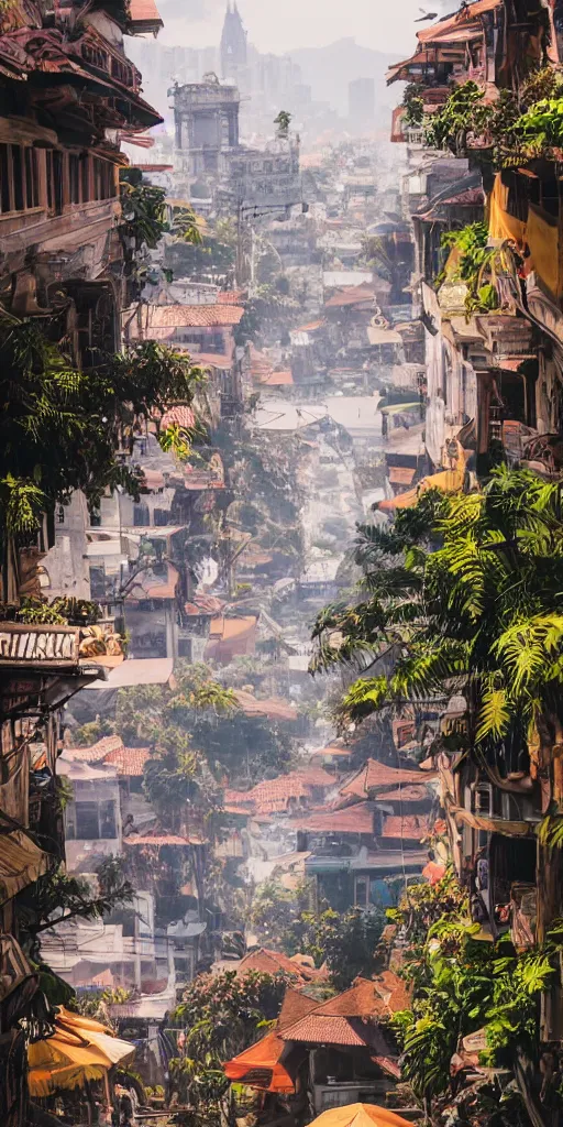 Prompt: Beautiful old city of Cebu City, Philippines, magical summer, trending on artstation, 50mm, by Noah Bradley