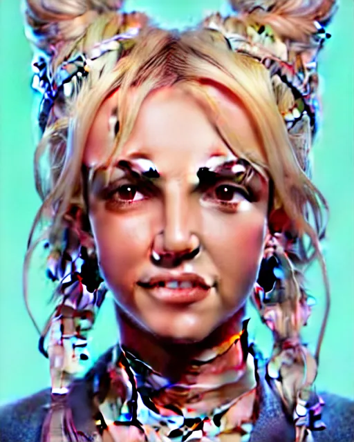 Prompt: highly detailed portrait of britney spears by studio ghibli, stephen bliss, unreal engine, greg rutkowski, loish, rhads, beeple, makoto shinkai and lois van baarle, ilya kuvshinov, rossdraws, tom bagshaw, alphonse mucha, global illumination, detailed and intricate environment