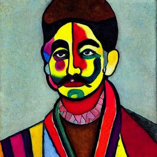 Image similar to face painted by Kandinsky