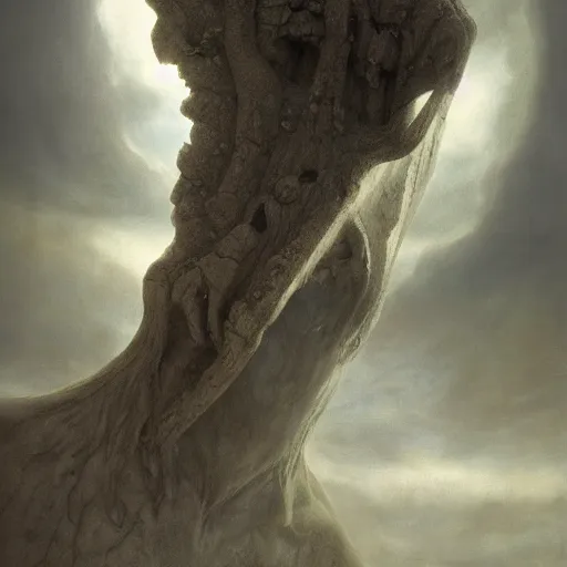 Image similar to the mask of kether, realm of purity, singularity, whiteness | highly detailed matte painting, hyperrealistic, very intrincate | cinematic lighting, award - winning | by rachel ruysch, giger, beksinski and bocklin | by austin osman spare and william blake, trending on artstation, cgsociety, official art, octane.