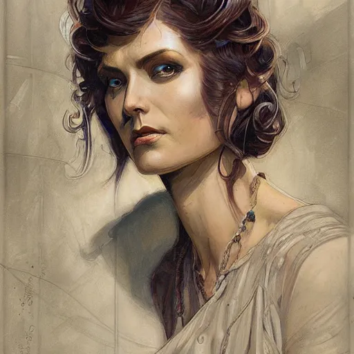 Image similar to a dieselpunk painting in the style of donato giancola, and in the style of charlie bowater, and in the style of charles dulac. symmetry, smooth, sharp focus, semi - realism, intricate detail.