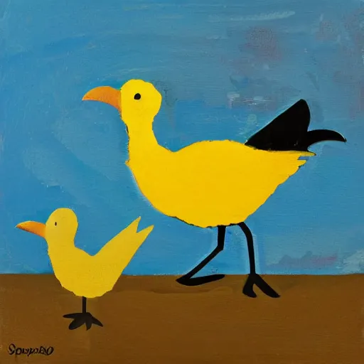 Image similar to Spurlybird, blue and yellow