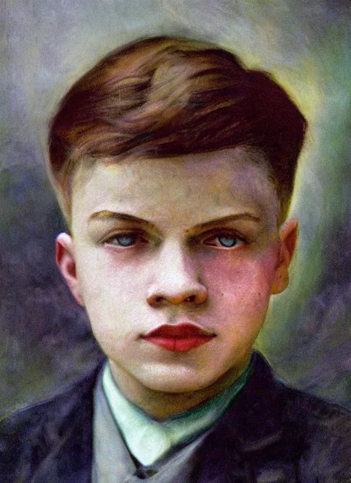 Image similar to hyper detailed portrait of young lenin by imogen cunningham, color, dslr