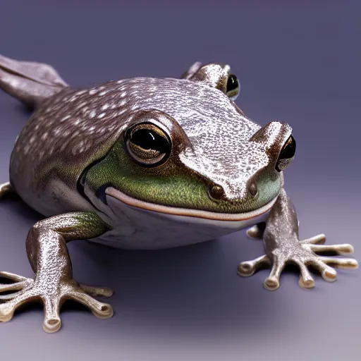 Image similar to hybrid of frog whale, raytracing, vray, 5 5 mm