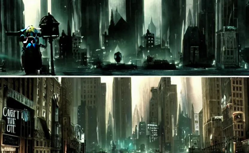 Image similar to the movie Dark City but everything is muppets vfx film
